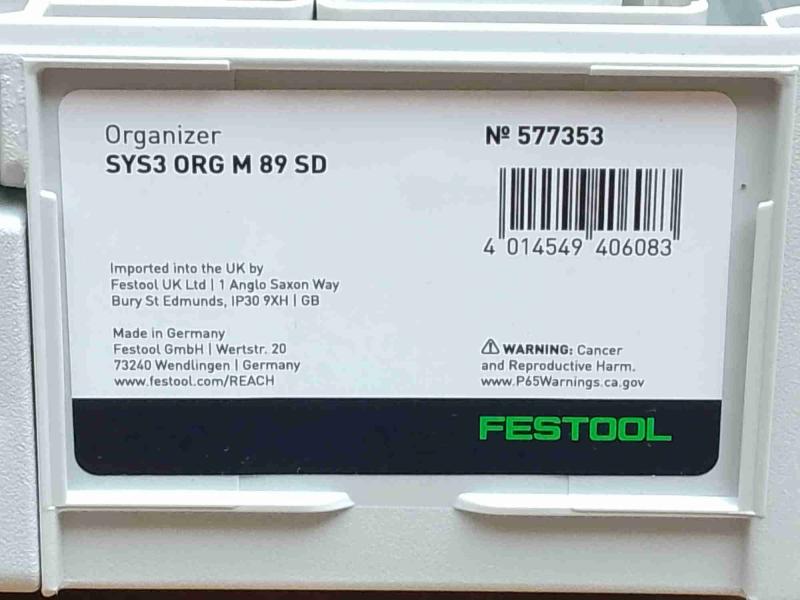 Festool Systainer³ Organizer SYS3 ORG M 89 SD 577353